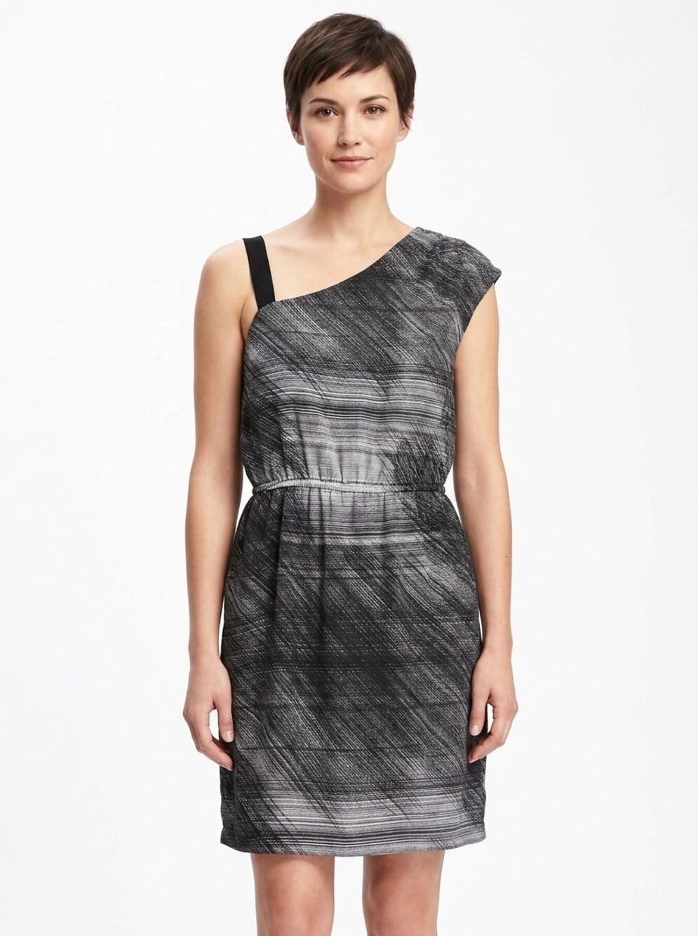 Gap Silk Blend One Shoulder Asymmetric Cocktail Dress Women Size 10